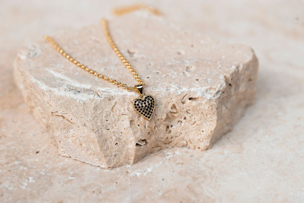 Midnight Heart Necklace