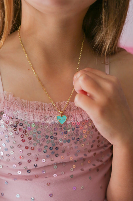 'Happy' Heart Necklace