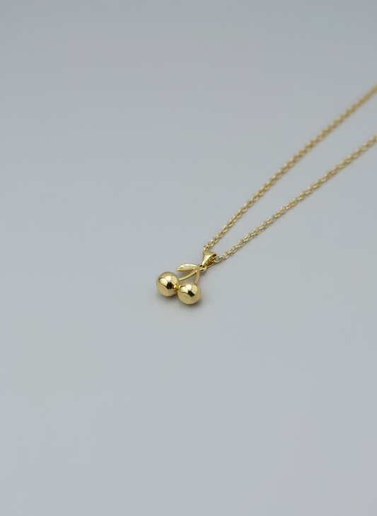 Gold Cherry Necklace