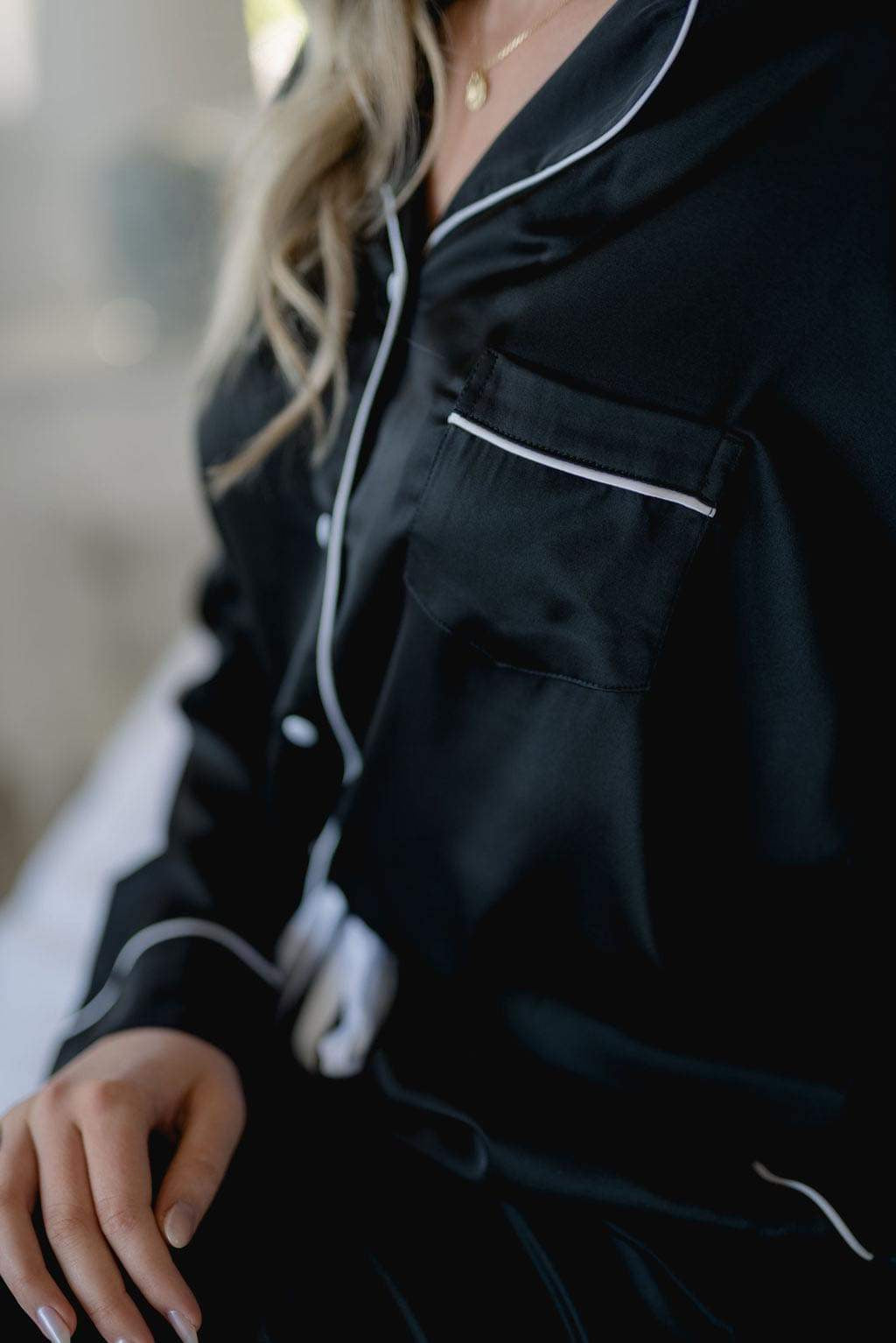 Black Spring Long Sleeve Top And Shorts