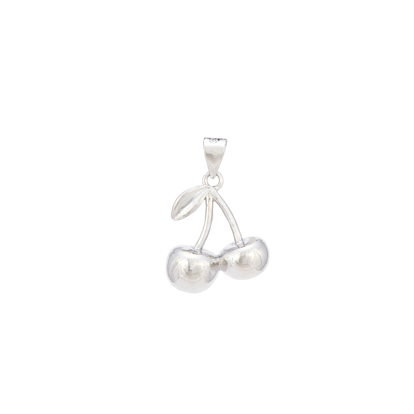 Silver Cherry Charm