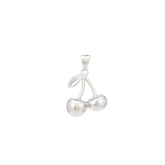 Silver Cherry Charm